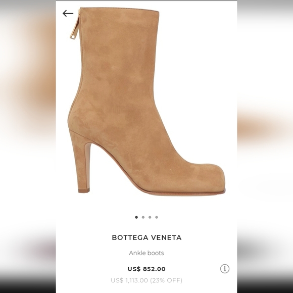 Brand New Bottega Veneta Suede Ankle Boots Size 35 (fits 35 - 35.5) - Picture 5 of 7